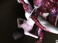 Caught 3d ballerina girls gets brutally fucked by tentacles