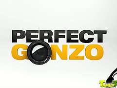 A couple hard cocks invade this cutie\'s tight butthole. She