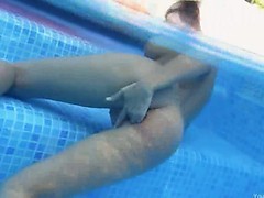 Underwater strip of hot boobs