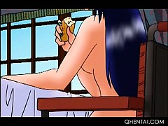 Hentai sexy mama fucks her son and maid in bondage 3some