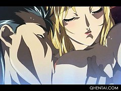 Hentai sexual ritual with blonde school doll fucked hard