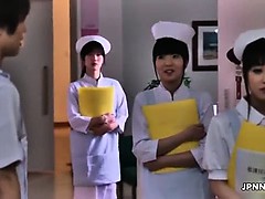 Sexy asian nurse gets her pussy rubbed part5