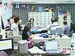 Subtitled ENF CMNF Japanese office group scavenger hunt