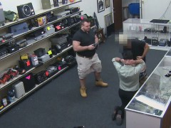 Robber becomes a fuck toy in a pawn shop