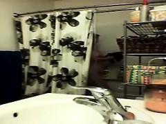 Spying my sexy busty aunt in the shower