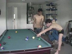 Gay twinks Horny Buds play a game of 'Strip Pool' then Fuck!