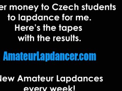 Spontaneous lapdance by sexy czech model