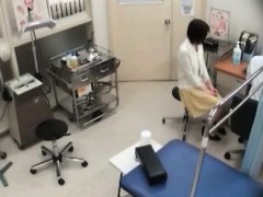 Topless Japanese teen girl touched by a horny kinky doctor