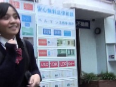 Asian babe in uniform