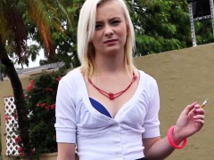 Stranded smalltits teen gets a messy facial