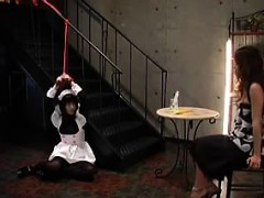 Japanese Maid Dominated By A Lesbian