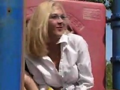 Blonde Flashes Her Pussy And Ass In Public