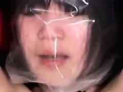 Plastic Bag Over This Japanese Girls Head