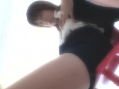 Cute Asian school babe has an itch she takes care off