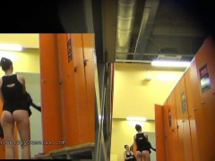 Real hidden camera in a locker room