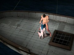 3D elf babe sucks cock and gets fucked on a boat