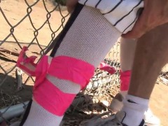 Hot Softball Player Kati Gets Fucked with Dildo by Coach