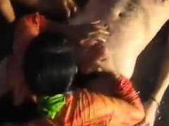 Indian Sluts With A White GUy Outdoors