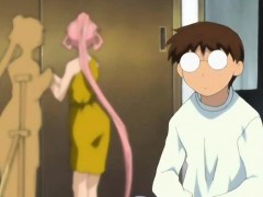 Small anime cutie sucking dick and cumming allbody