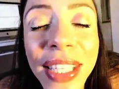 Gorgeous Amateur Slut Sucks Cock and Balls on Webcam