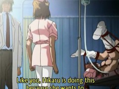 Busty hentai nurse gets roped and slit banged