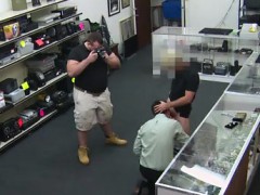 Gay male porn sex in a repair shop Public gay sex