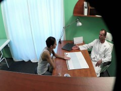 Skinny babe creampied by the doctor