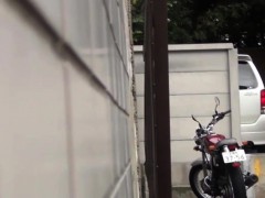 Japanese ho pees outdoors