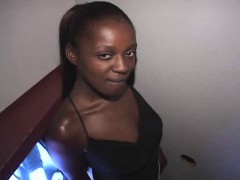 Freaky black girl Latoya takes on stragers at the gloryhole