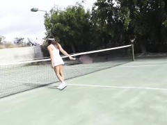 Awesome Latin chick gets fucked hard by her tennis couch