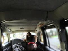 Seductive babe anal fucked by horny driver in the cab