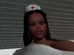 3D Nurse with Gigantic Tits - FreeFetishTVcom