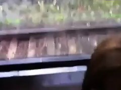 Hot couple in a train