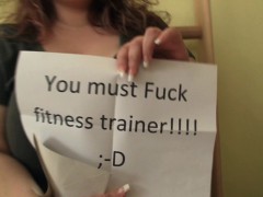 Busty chunky babe seduces fitness instructor