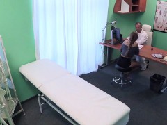 Doctor gets blowjob from busty patient