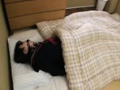 Asian schoolgirl tries to take a nap but is woken up and to