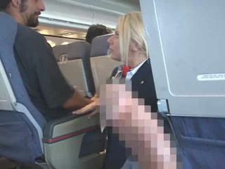 Porno Video of Blonde Flight Attendant And Asian Guy