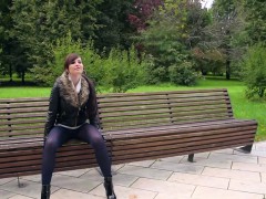 Jeny Smith pantyhose fashion flashing in public