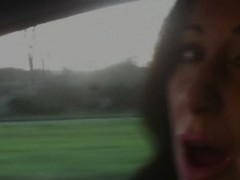 Heeled slut sucks fat rod
