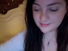 BBW chating with her friend on skype