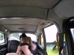 Naughty schoolgirl in pigtails drilled by the driver