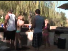 College teens having a sex party outdoor