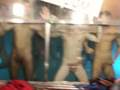 Cumdrenched euro amateur rimming ass at party