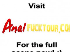 Busty chick receives cock in mouth and asshole