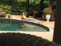 Zoey Laine seduced by the pool and fucked in the bathroom