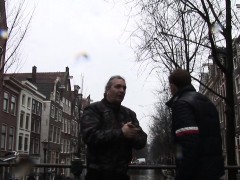 Cocksucking amsterdam whore sprayed with cum