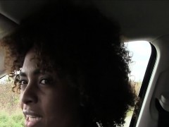 Ebony gal fucks fake agent for cash