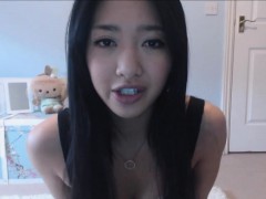 Lovely asian on cam teasing and bating HD