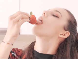 Cute curly brunette solo webcam masturbation