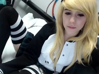 Curly Blonde Teen Records Solo Dildo Masturbation More at